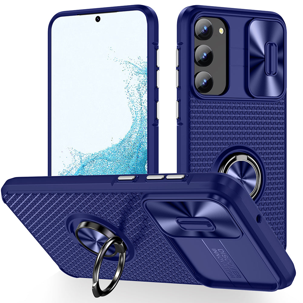 For Samsung Galaxy S23 Kickstand Phone Case PC TPU Protective Phone Shell with Sliding Camera Cover For Samsung Galaxy S23 Kickstand Phone Case PC TPU Protective Phone Shell with Sliding Camera Cover